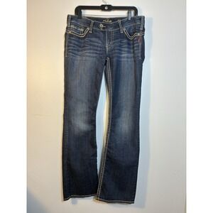 Silver Low Rise Tuesday Jeans Women's Sz 32 Dark Wash Western Cowgirl Y2K